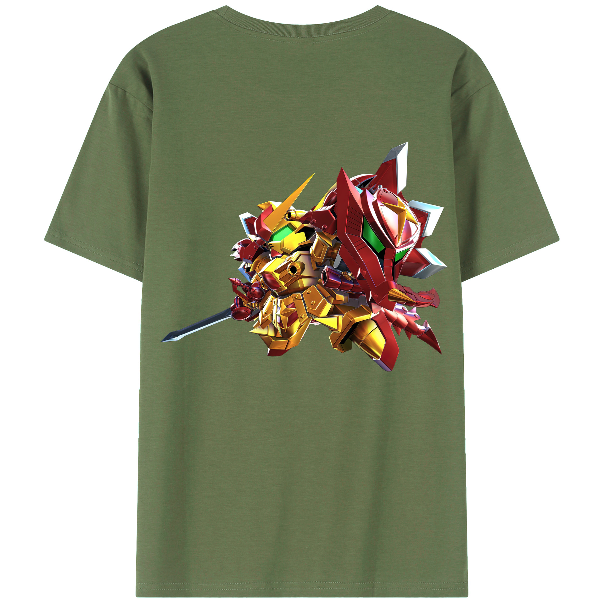 （画像用） 機動戦士ガンダム Mobile Suit Gundam 綿100％ メンズ半袖Tシャツ（バックプリント） 通気性